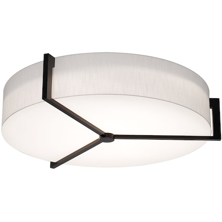 Afx Apex 33in. LED Flush Mount, Espresso Finish, Linen White Shade APF3044L5AJUDES-LW